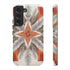 Silver Feather Compass - Impact Resistant Phone Case